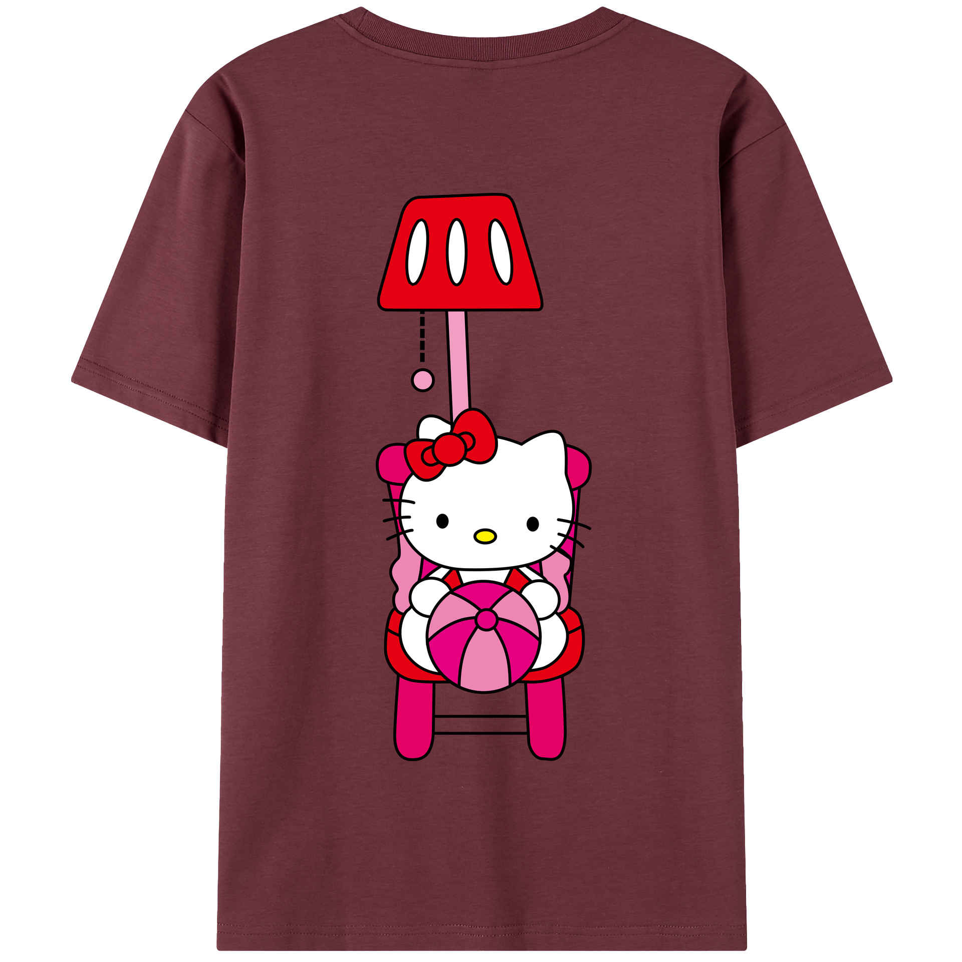（画像用） Hello Kitty ハローキティ 綿100％半袖Tシャツ（背面プリント）